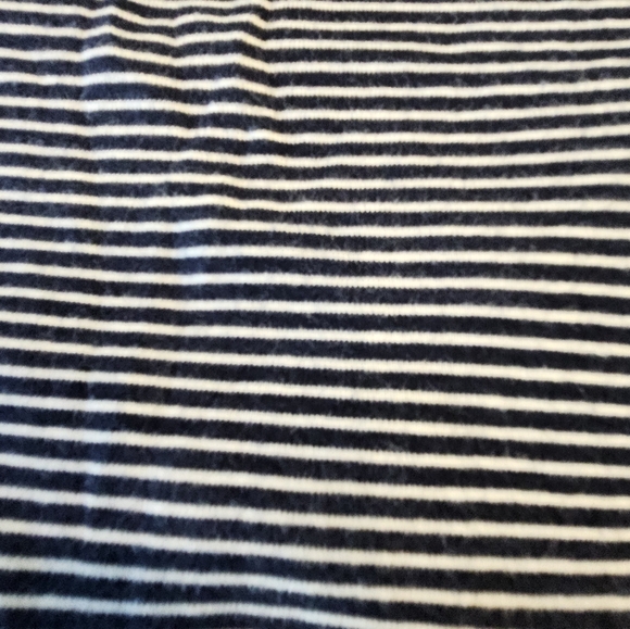 Lauren Ralph Lauren Petite Navy Striped 3/4 Sleeve Cotton Top P/L - Picture 10 of 10